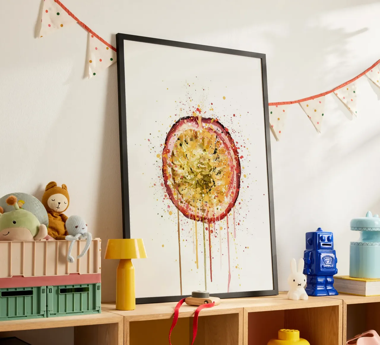Frutto della passione poster con telaio in legno da Mimi