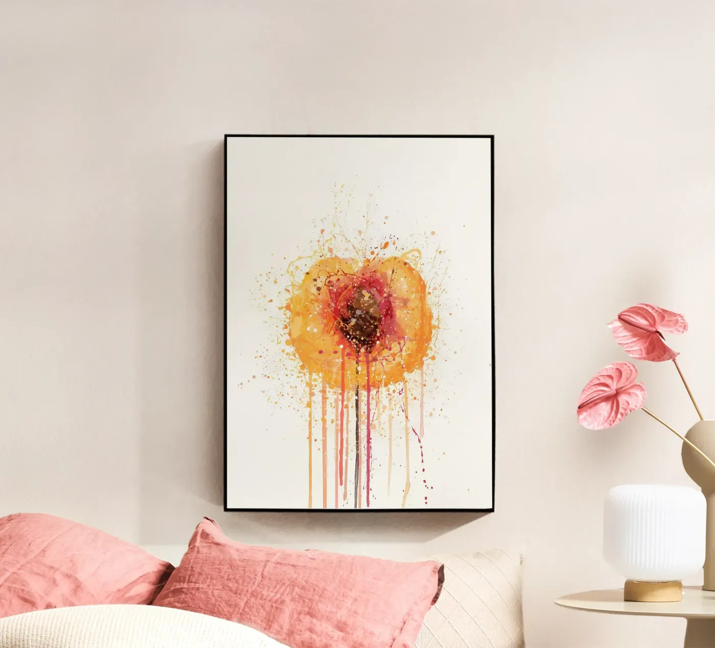 Perzik Fruit acryl van Mimi