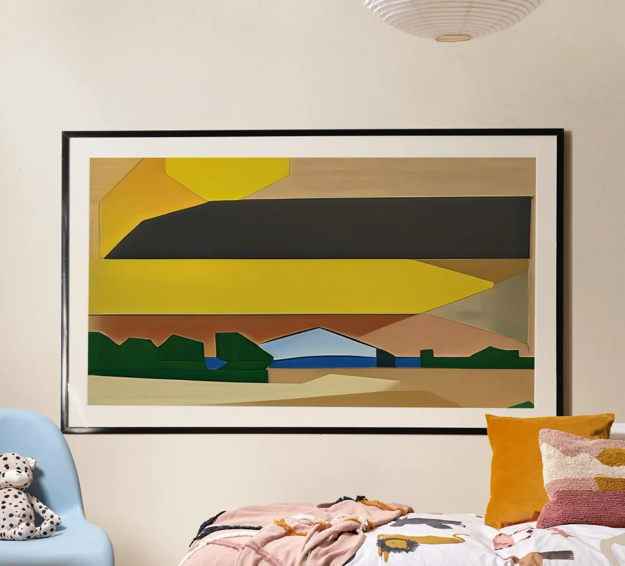Escursione_paesaggio_14 poster con telaio in plastica da Abstract Art by LK