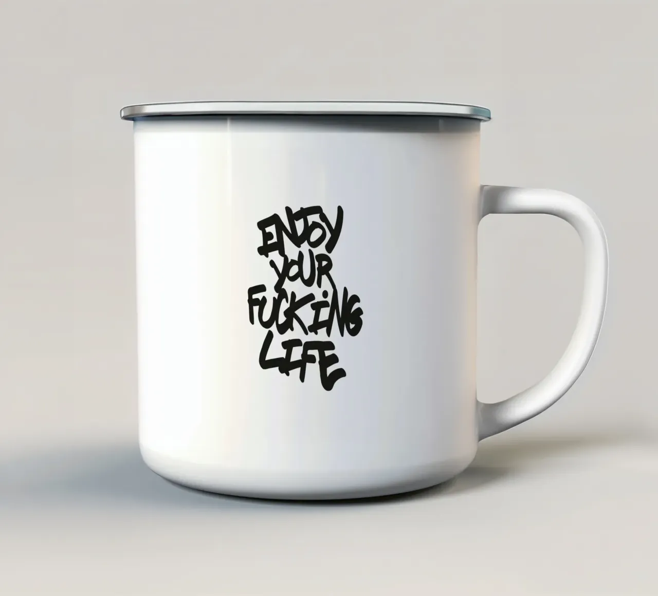 Enjoy tazza in smalto da Flo Klein