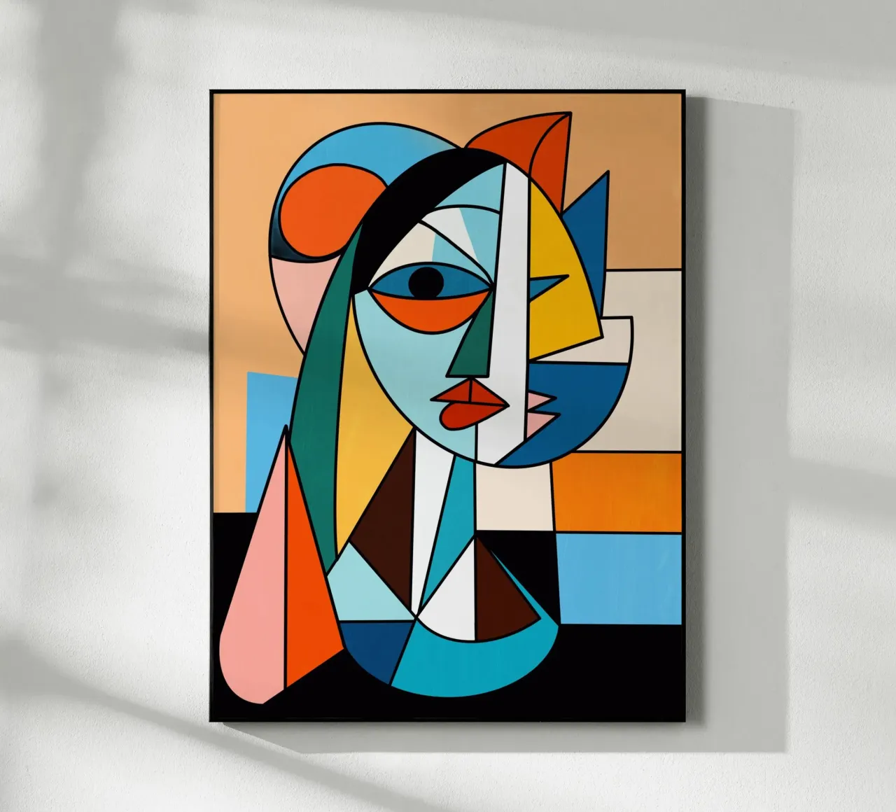 Ritratto di signora in stile cubista plexiglass da Little Dean