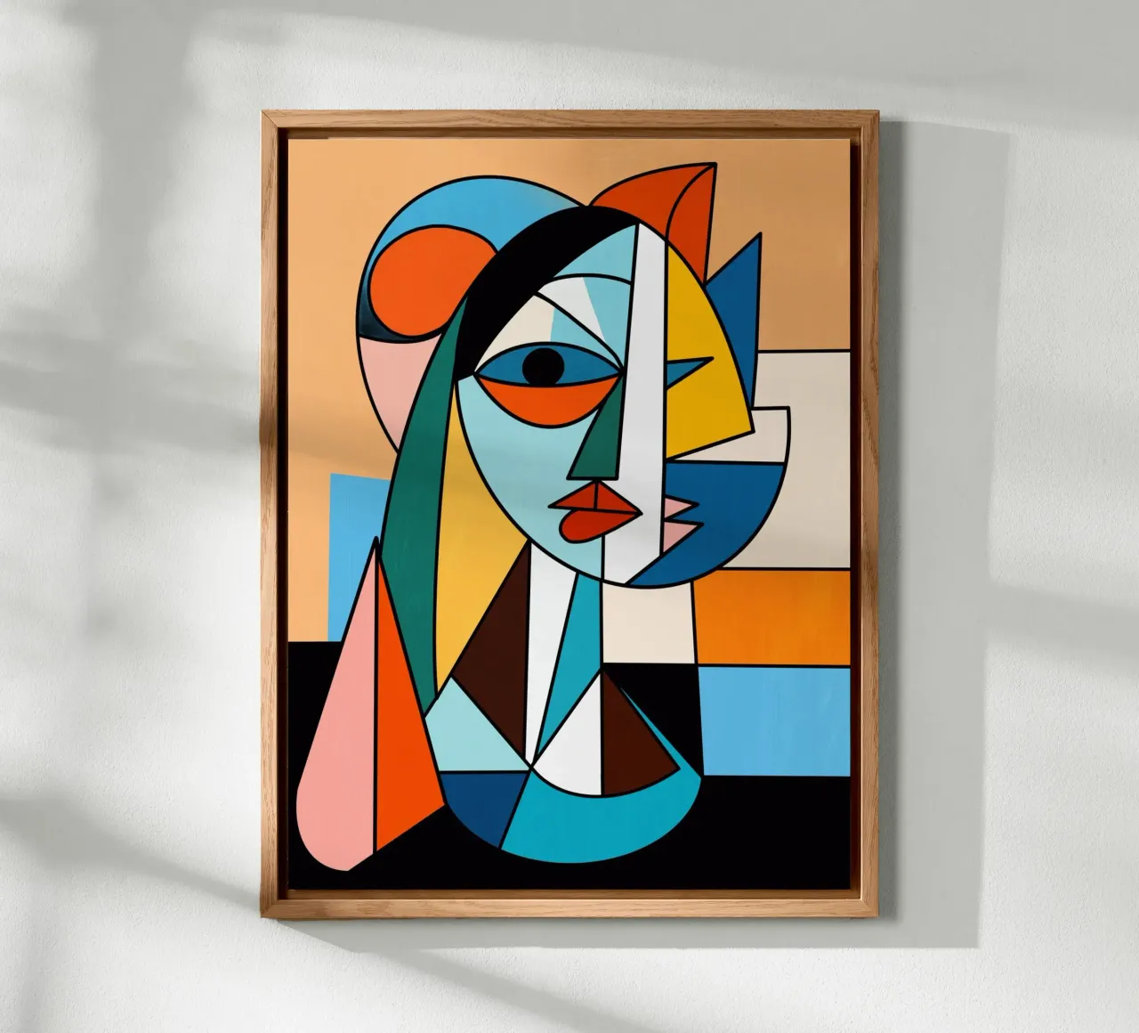 Ritratto di signora in stile cubista alluminio dibond da Little Dean