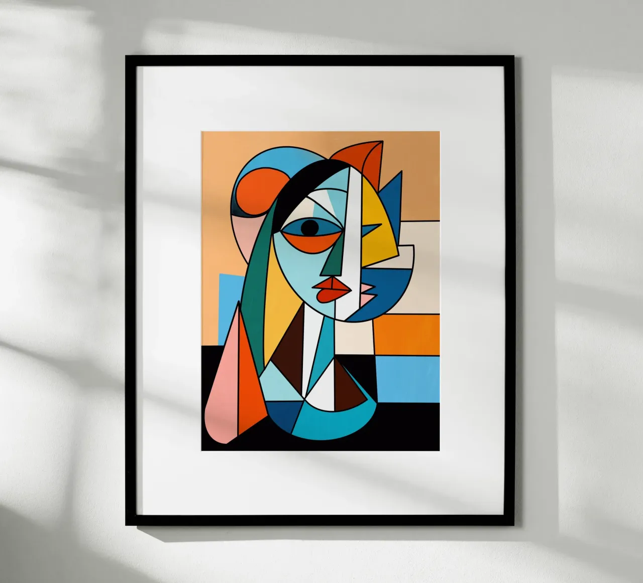 Ritratto di signora in stile cubista carta hahnemühle da Little Dean
