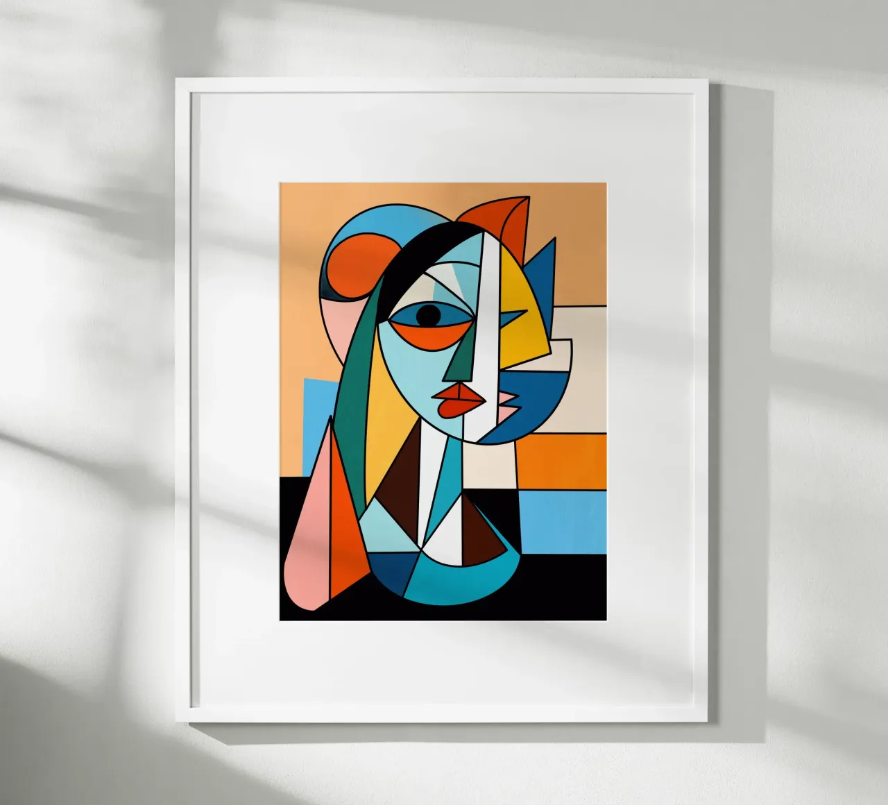 Ritratto di signora in stile cubista carta hahnemühle da Little Dean