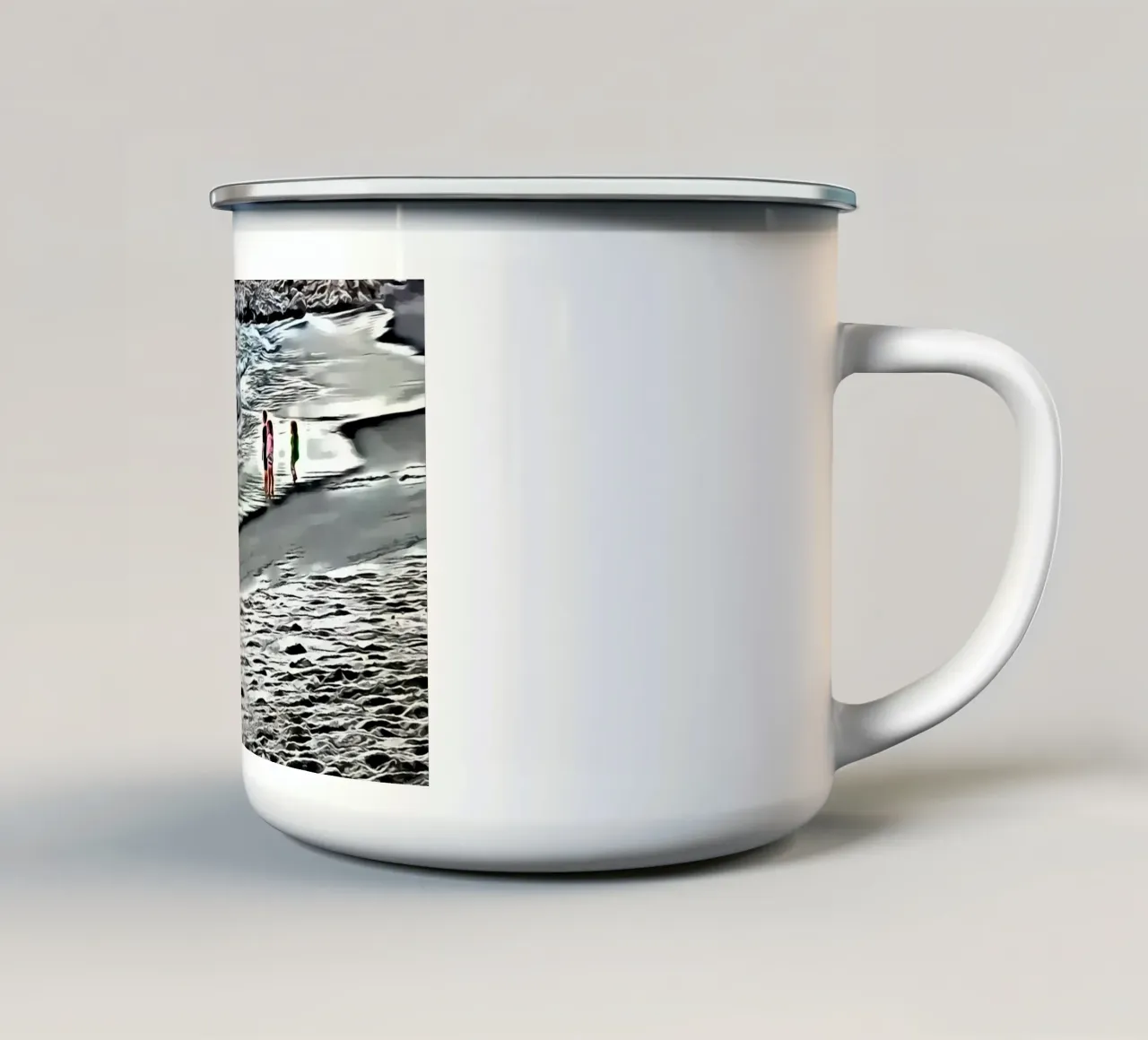 I bambini e il mare tazza in smalto da Massimo Frascogna