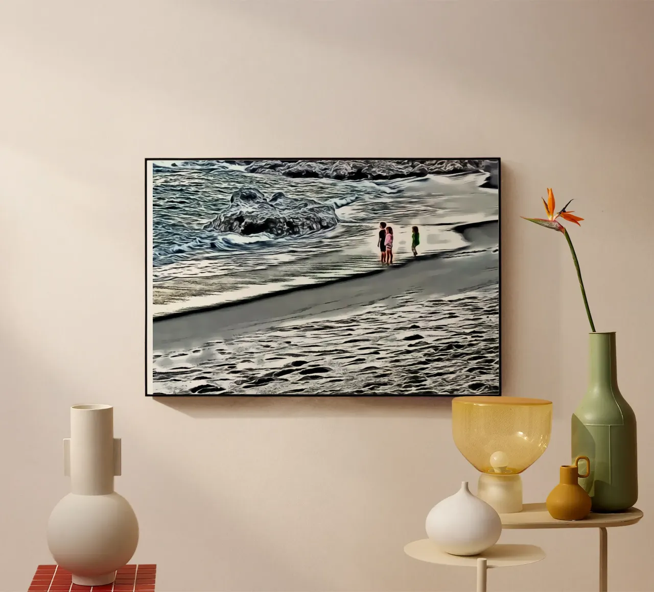 I bambini e il mare plexiglass da Massimo Frascogna