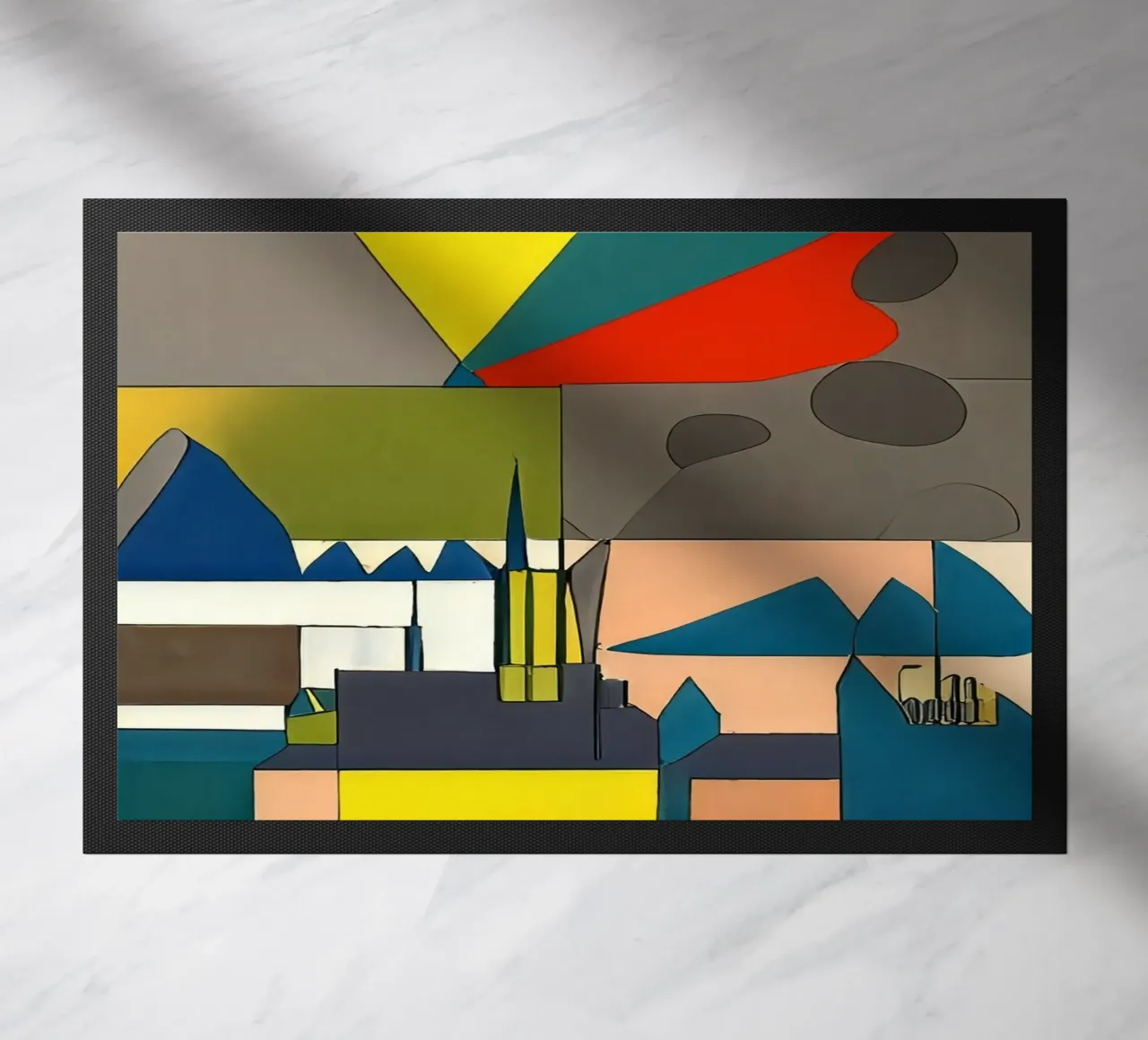 Excursion_landscape_15 doormat by Abstract Art by LK