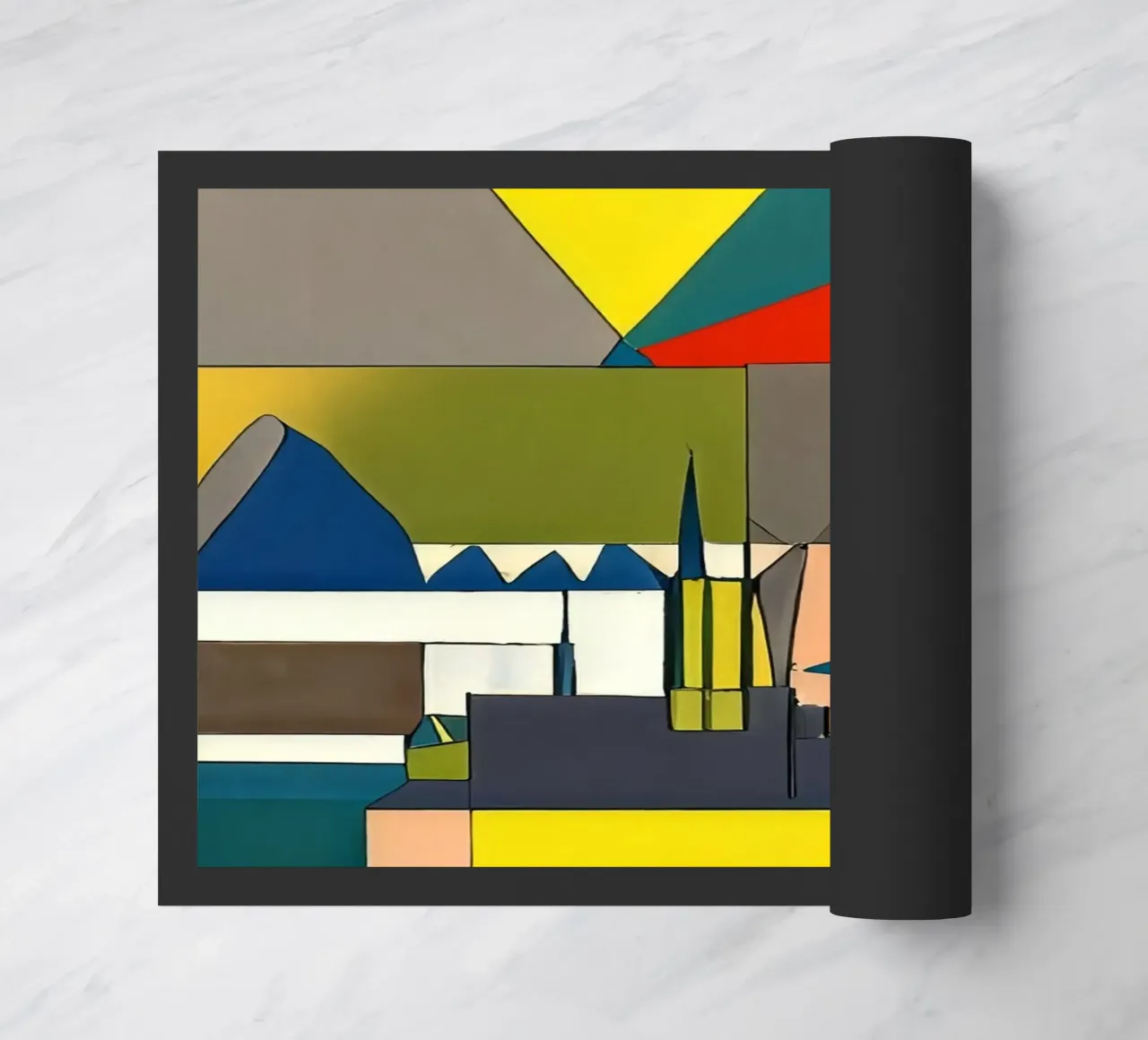 Excursion_landscape_15 doormat by Abstract Art by LK