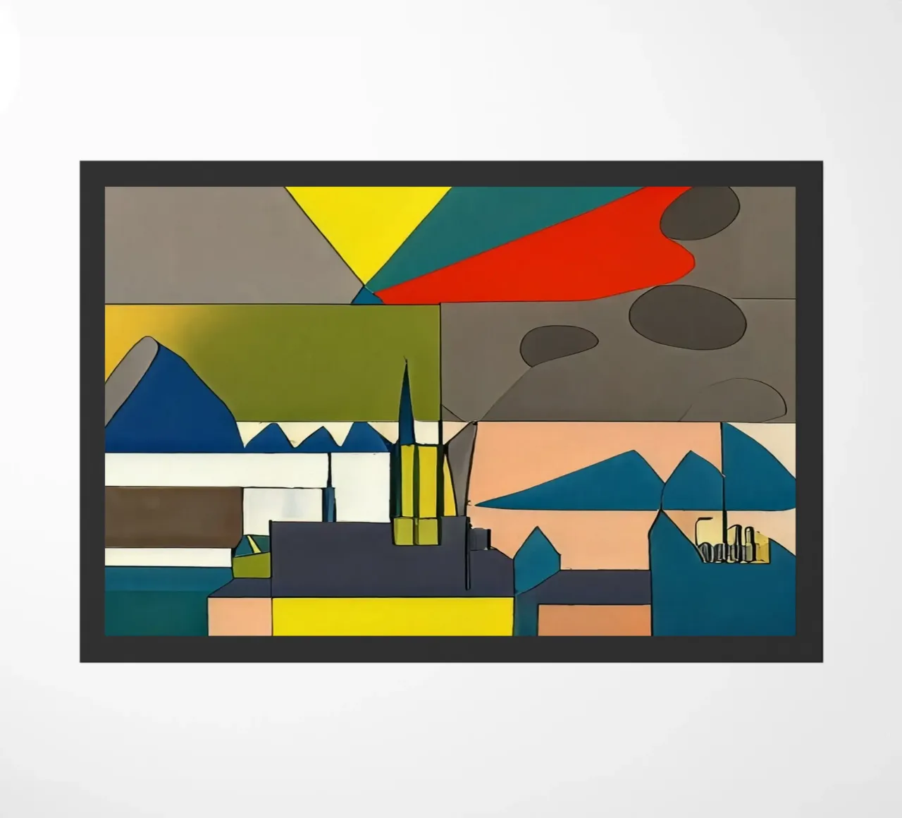 Excursion_landscape_15 doormat by Abstract Art by LK