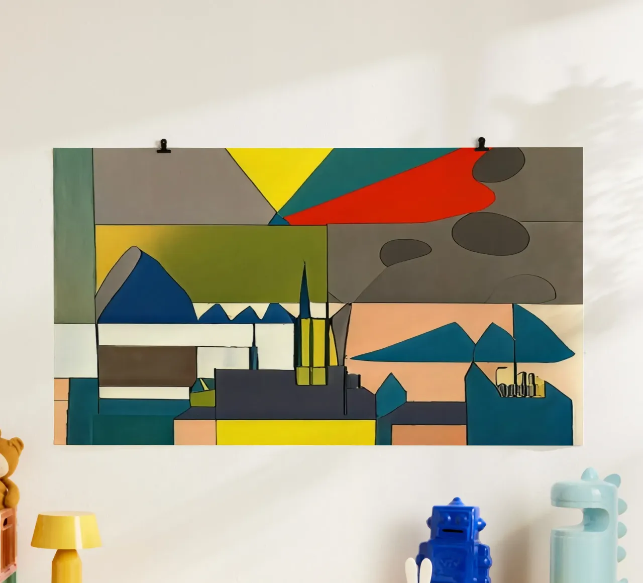 Excursie_landschap_15 poster van Abstract Art by LK