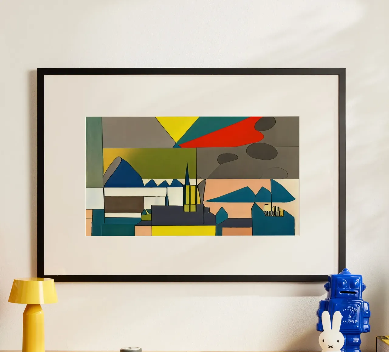 Excursie_landschap_15 poster van Abstract Art by LK