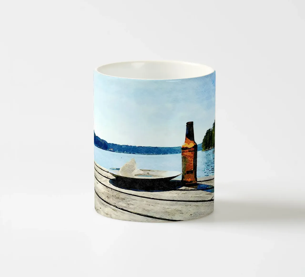 Bottiglia tazza in ceramica da Massimo Frascogna