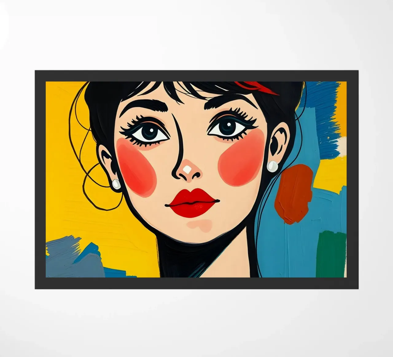 Audrey Hepburn con una collana di perle zerbino da ARTOMATIC