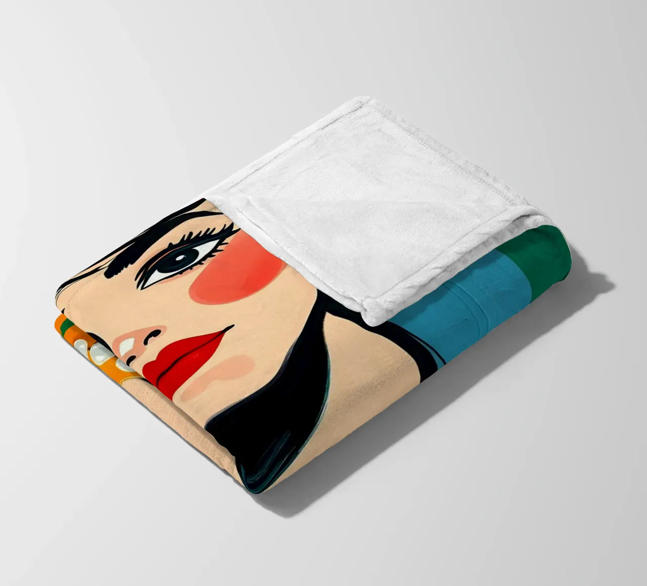 Audrey Hepburn con una collana di perle coperta in pile da ARTOMATIC