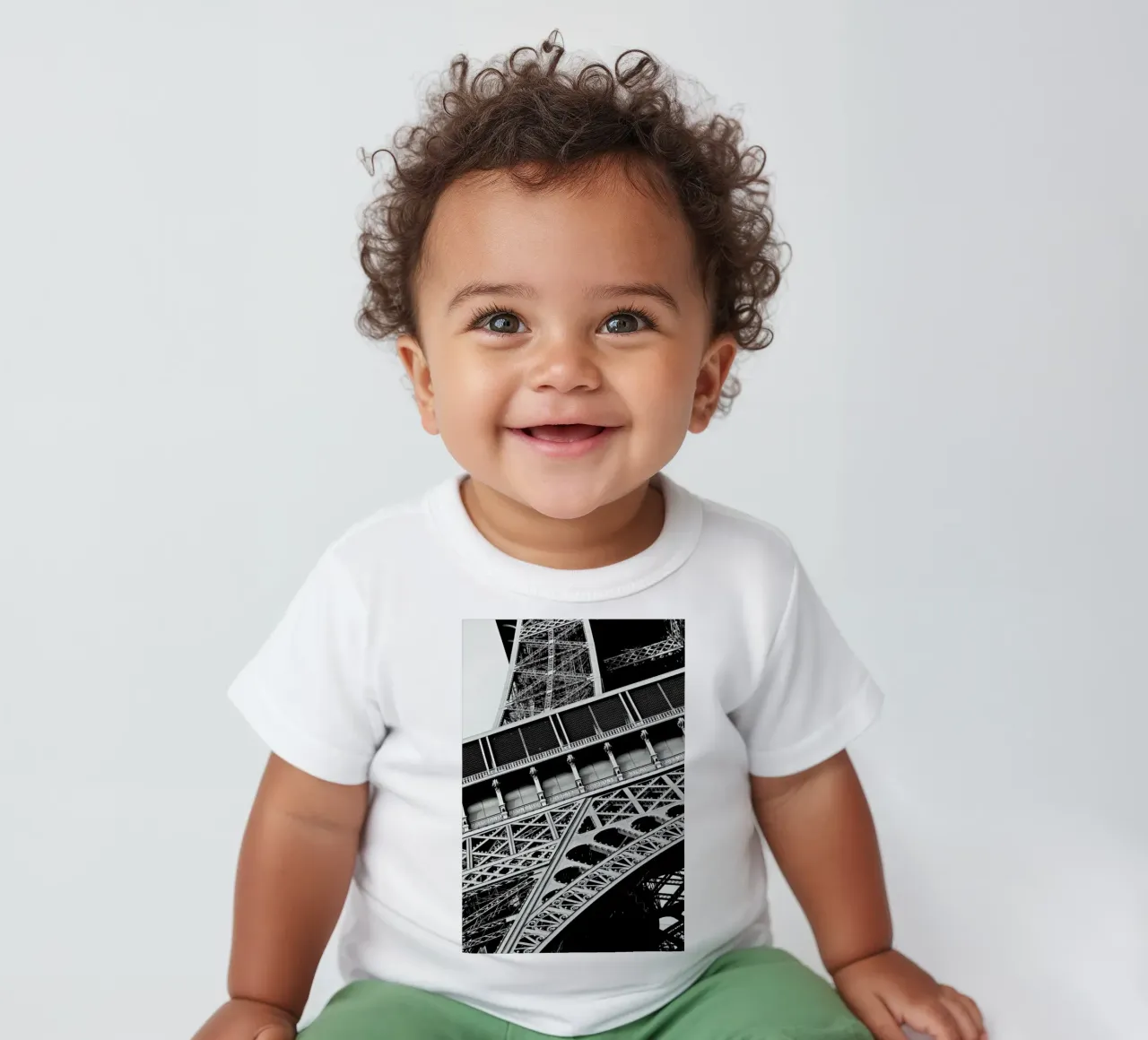 Gustave Eiffel baby t-shirt van Magdalena Martin Photography