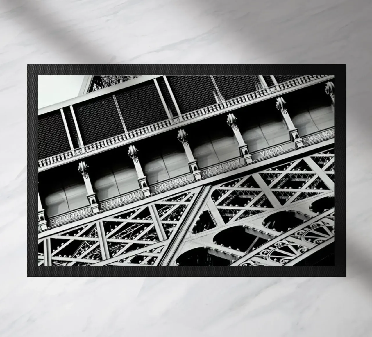 Gustave Eiffel doormat by Magdalena Martin Photography