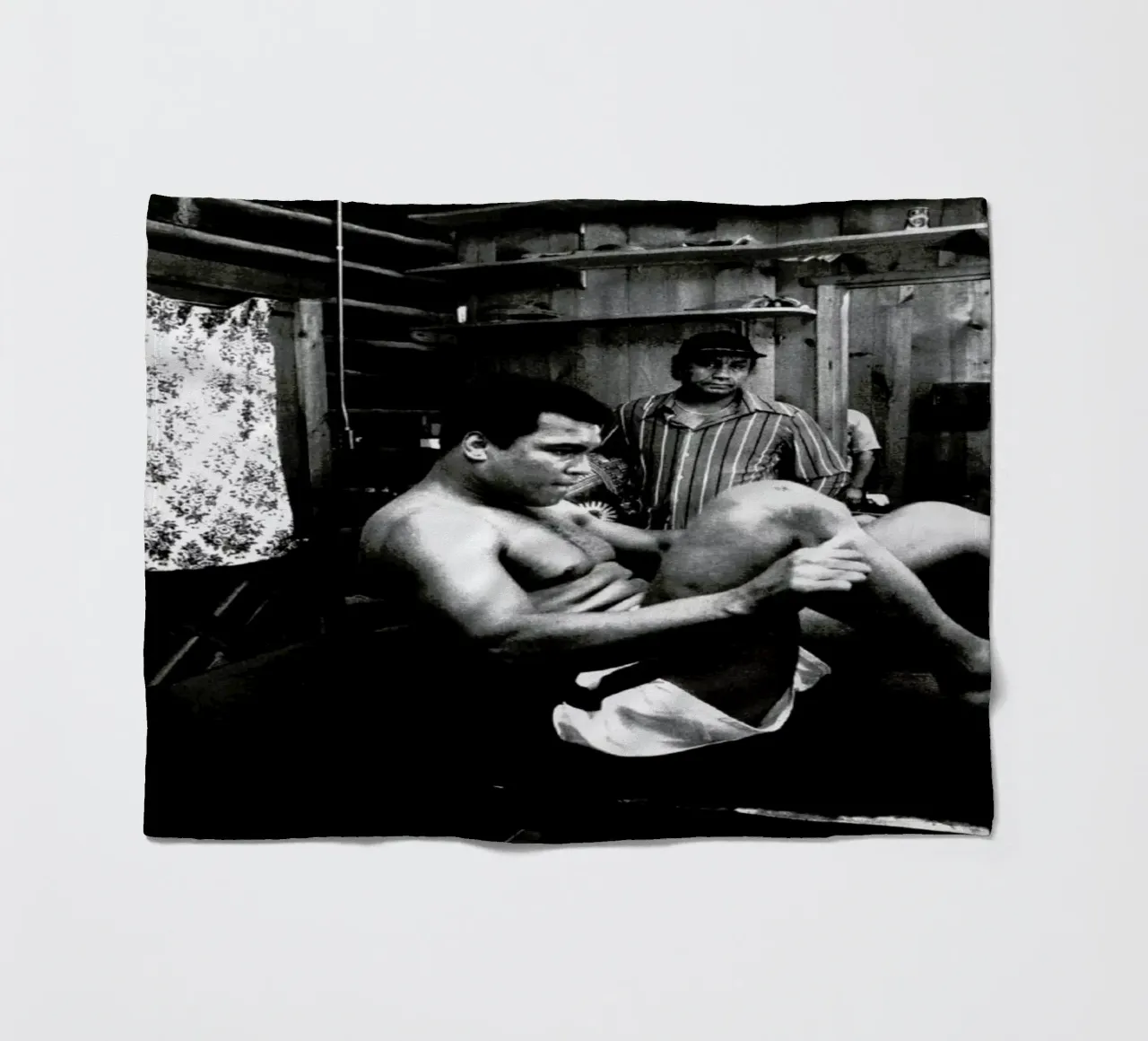 Muhammad Ali Exercising manta de franela de Gallery Print and Art Limited
