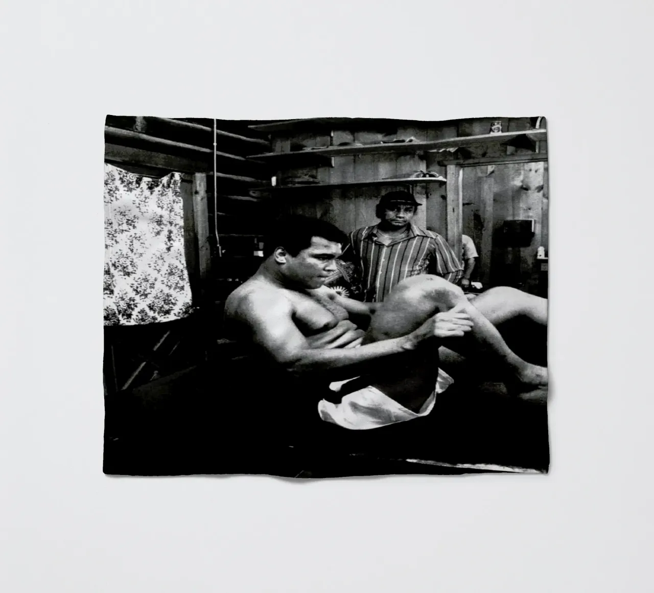 Muhammad Ali Exercising manta de franela de Gallery Print and Art Limited