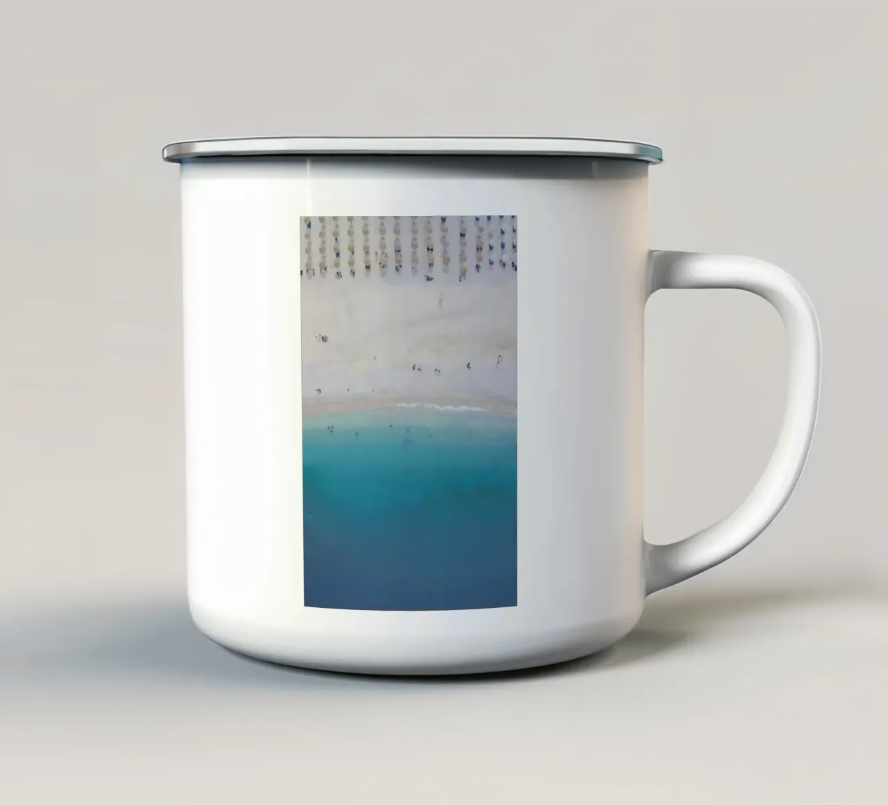 Beachlife. Icecream & Sunshine tazza in smalto da Studio Nahili