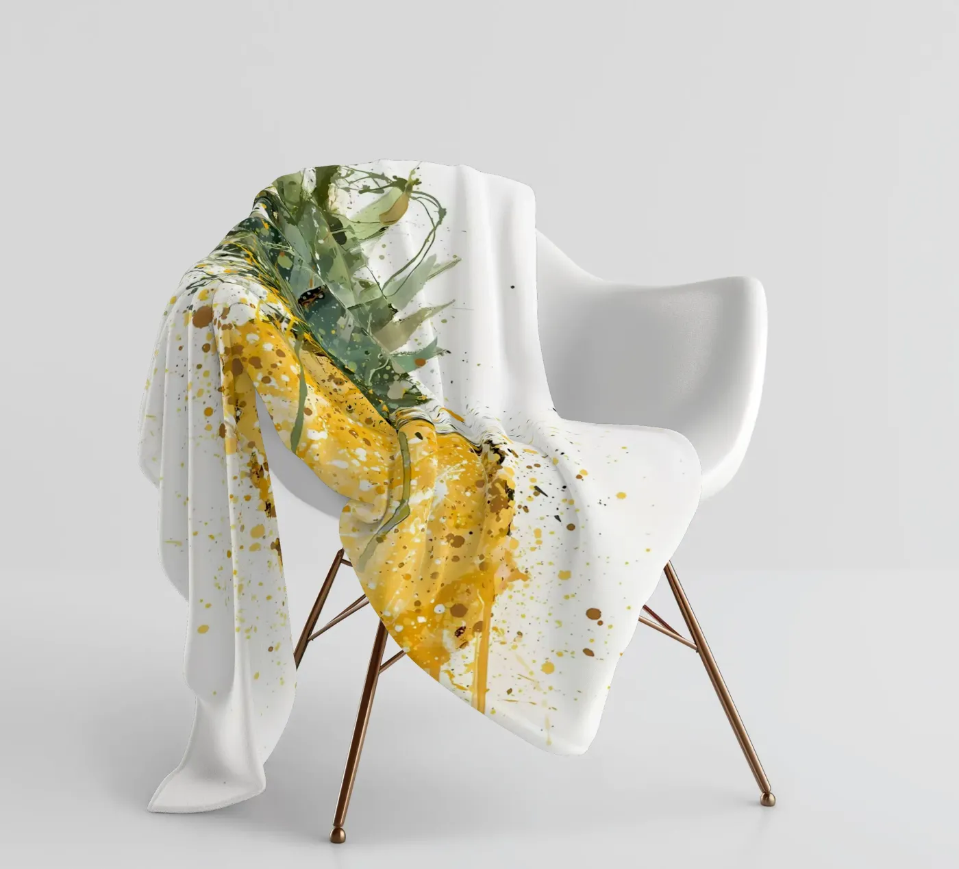 Pineapple Fruit fleece blanket by Mimi