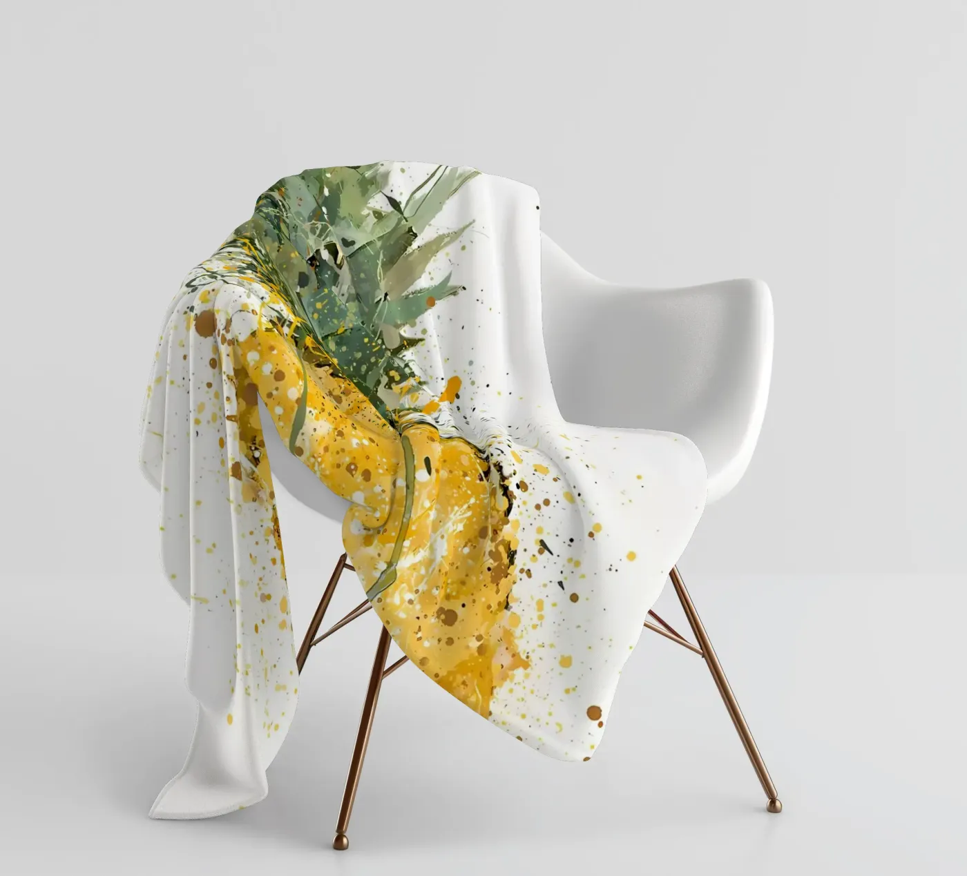 Pineapple Fruit fleece blanket by Mimi