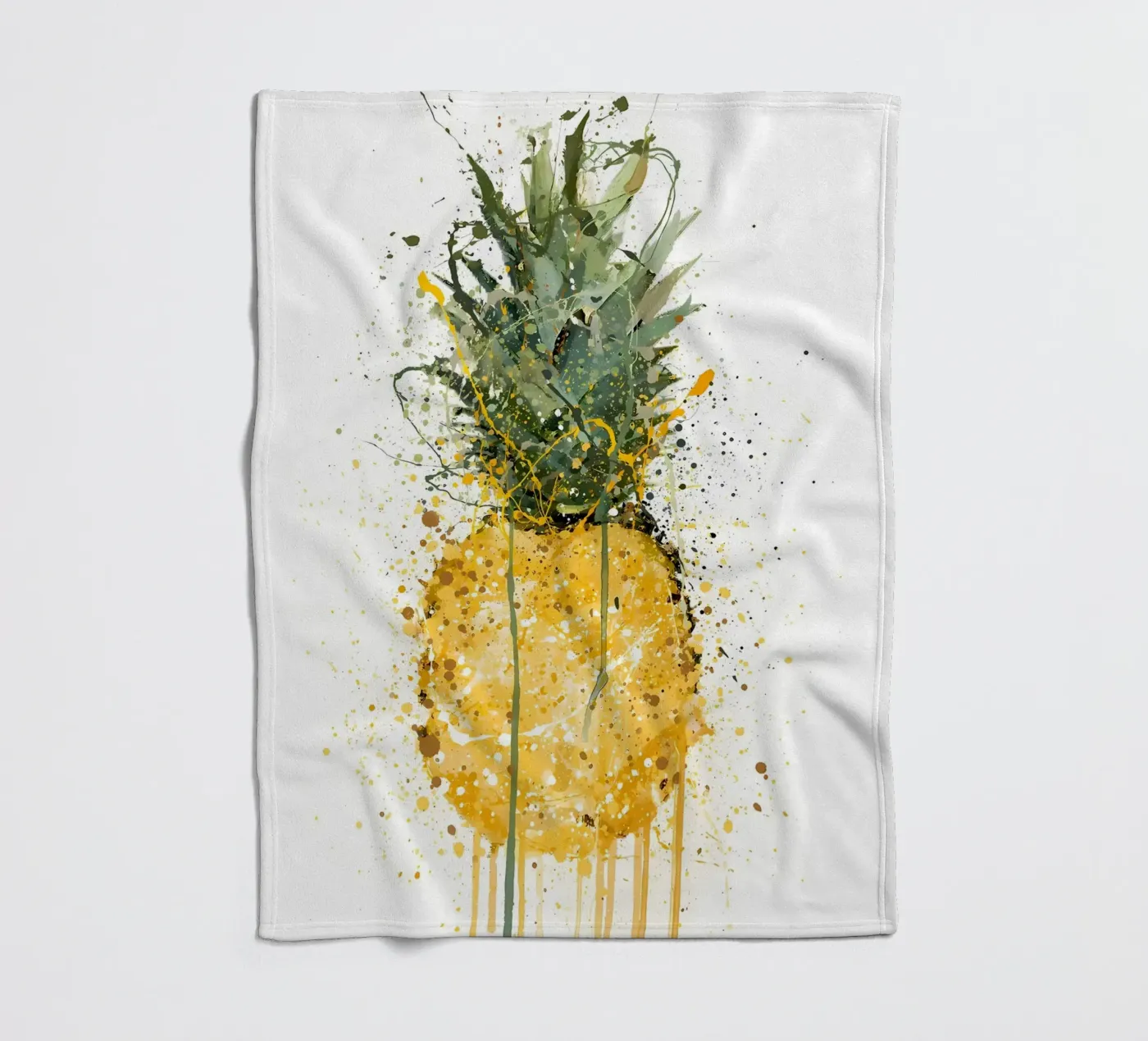 Pineapple Fruit fleece blanket by Mimi
