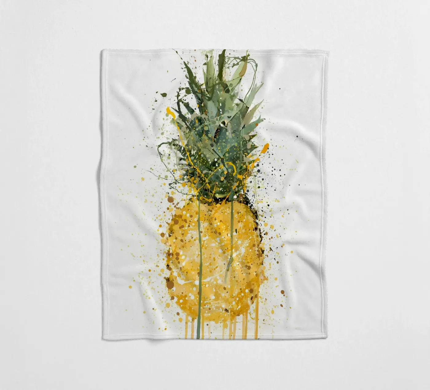 Pineapple Fruit fleece blanket by Mimi