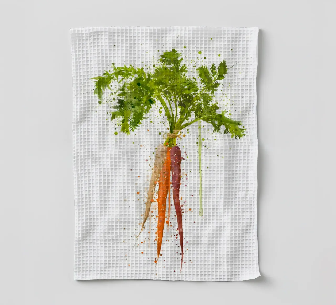 Rainbow Carrot Vegetable tea towel by Mimi