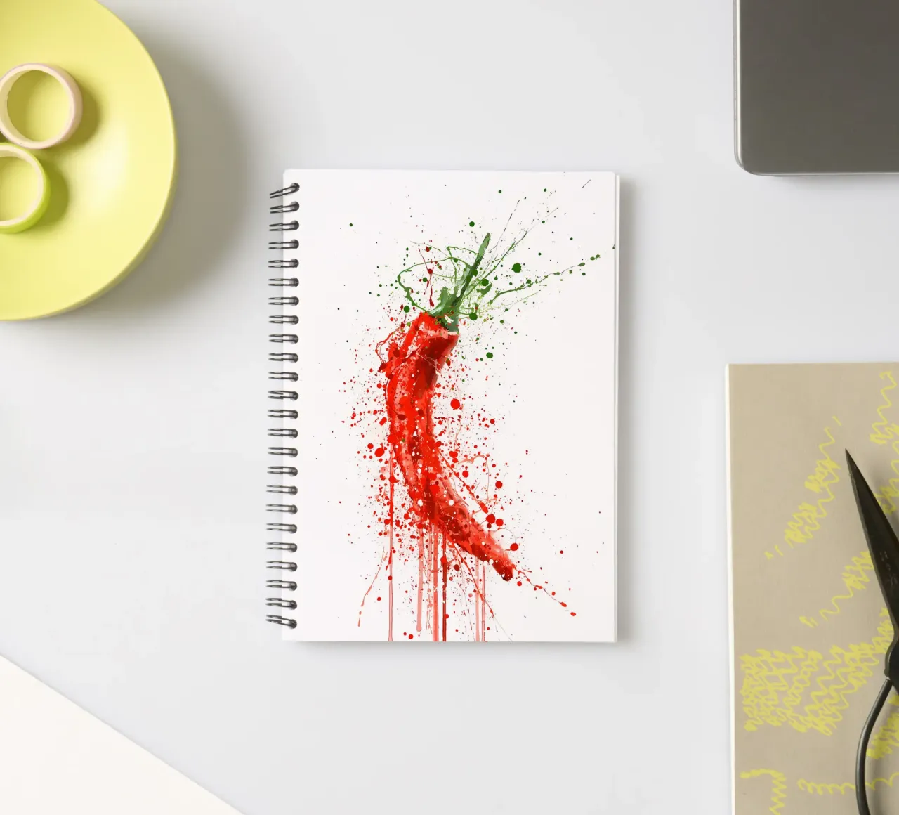 Red Chilli spiral notebook by Mimi