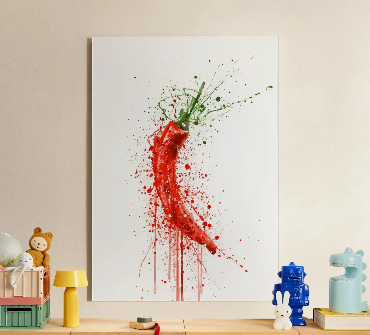 Red Chilli acryl van Mimi