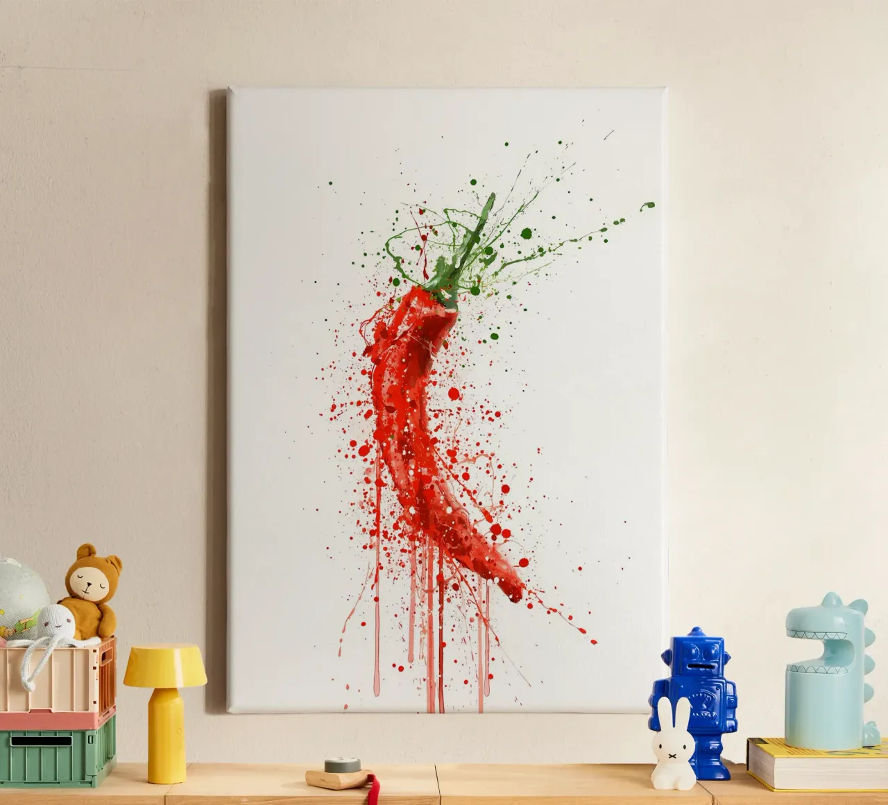 Red Chilli canvas by Mimi