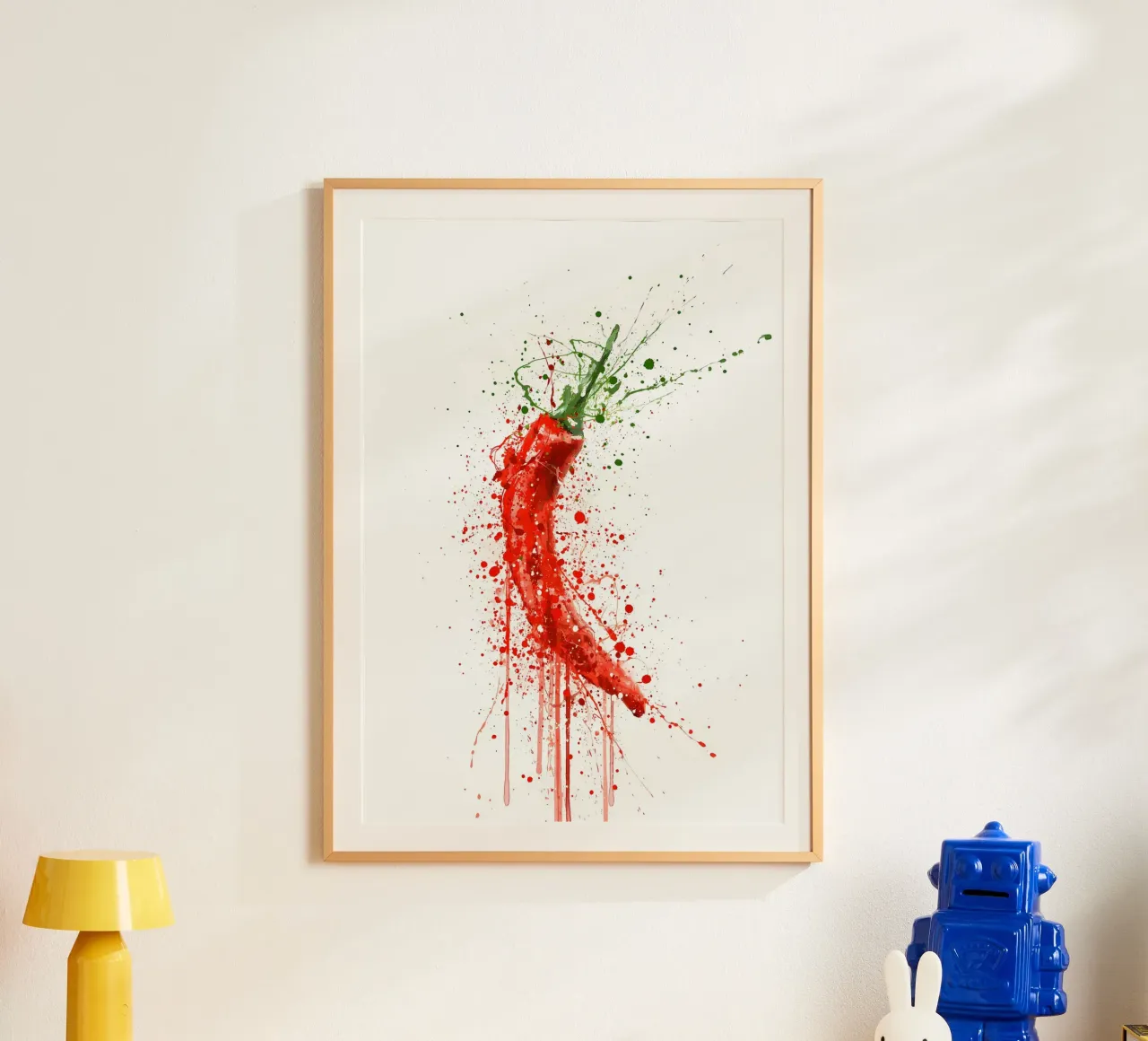 Peperoncino rosso poster con telaio in alluminio da Mimi