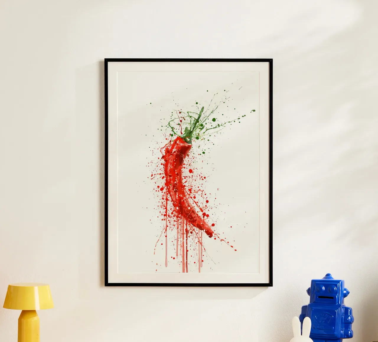 Peperoncino rosso poster con telaio in alluminio da Mimi