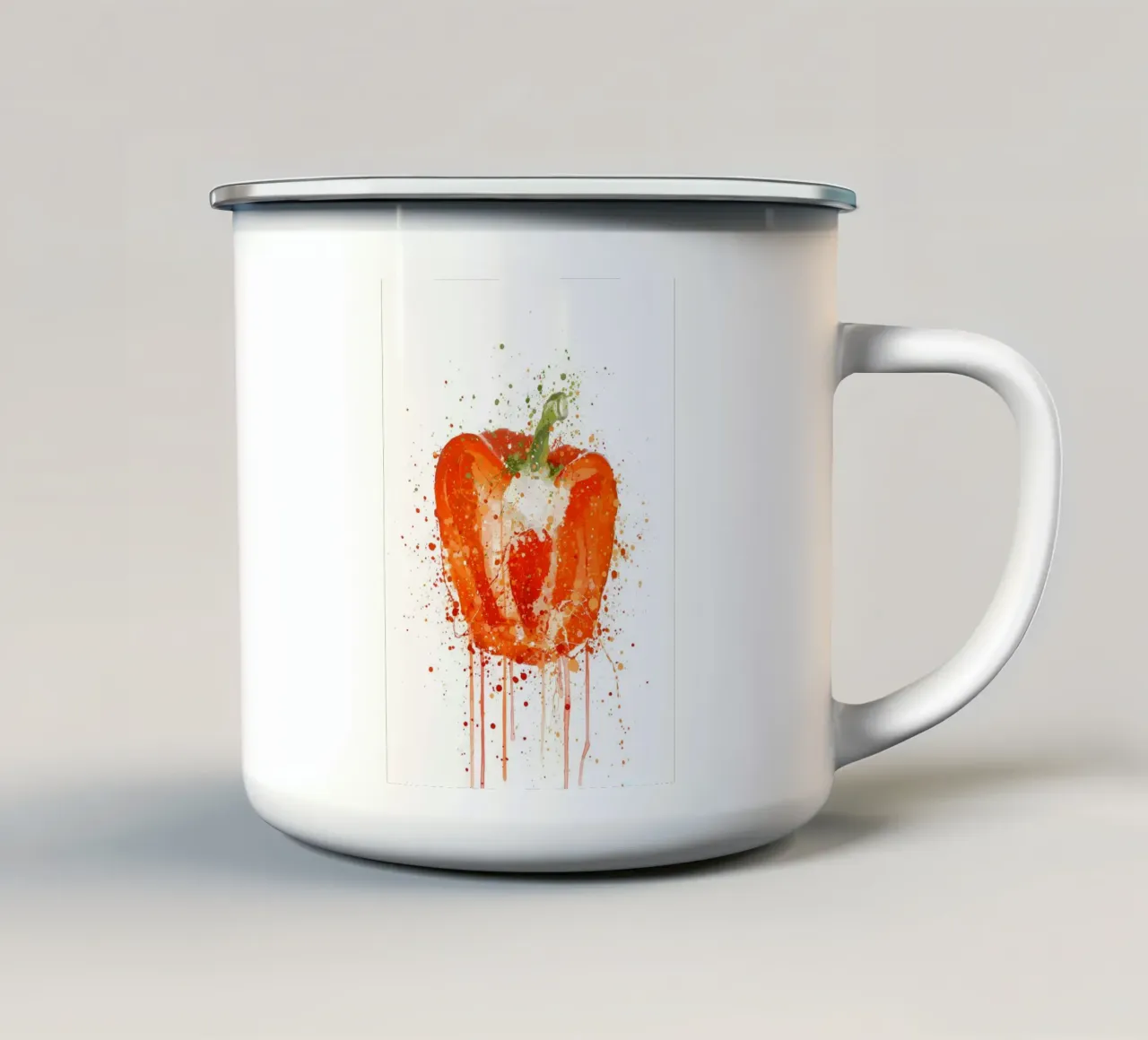 Pepe rosso tazza in smalto da Mimi