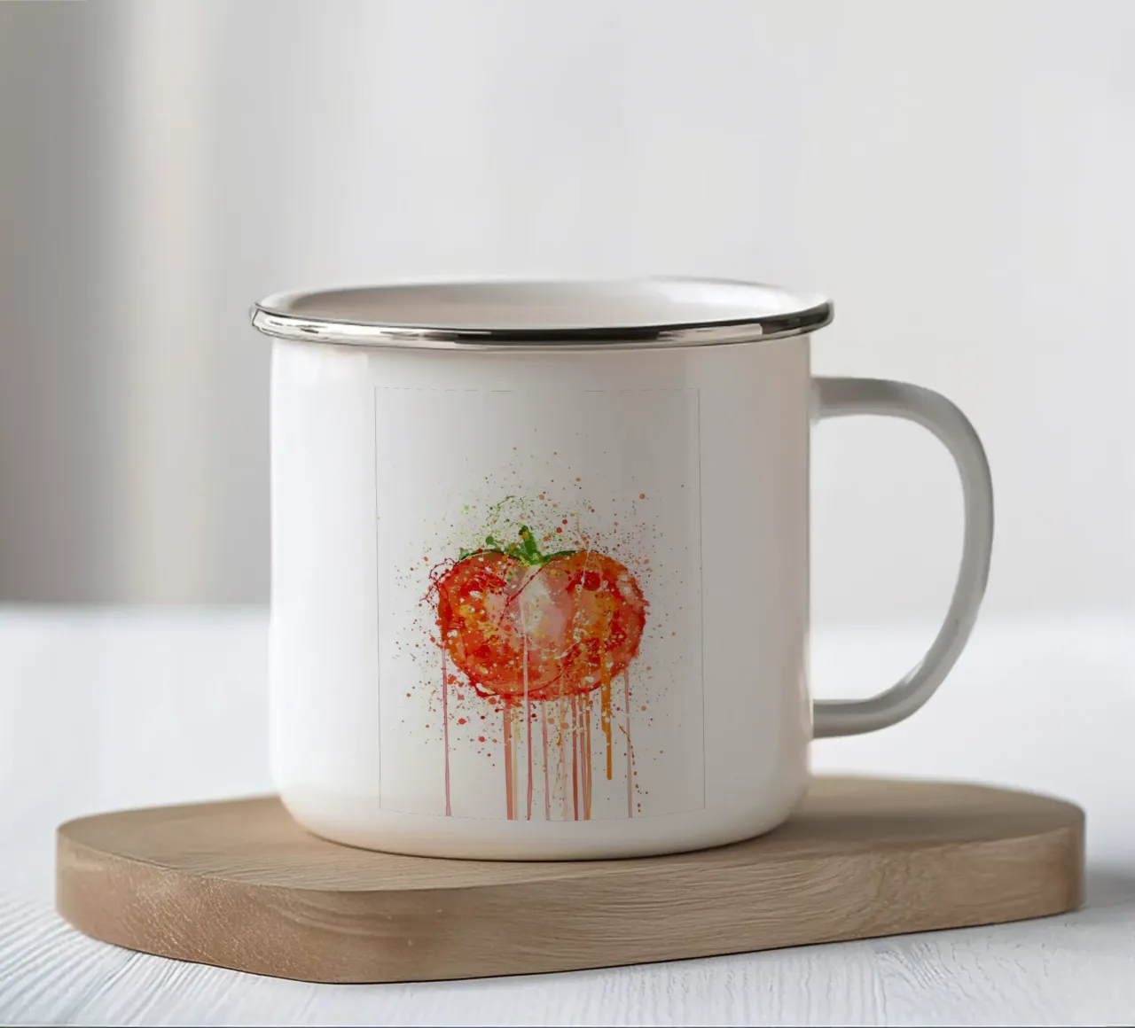 Pomodoro Verdura tazza in smalto da Mimi