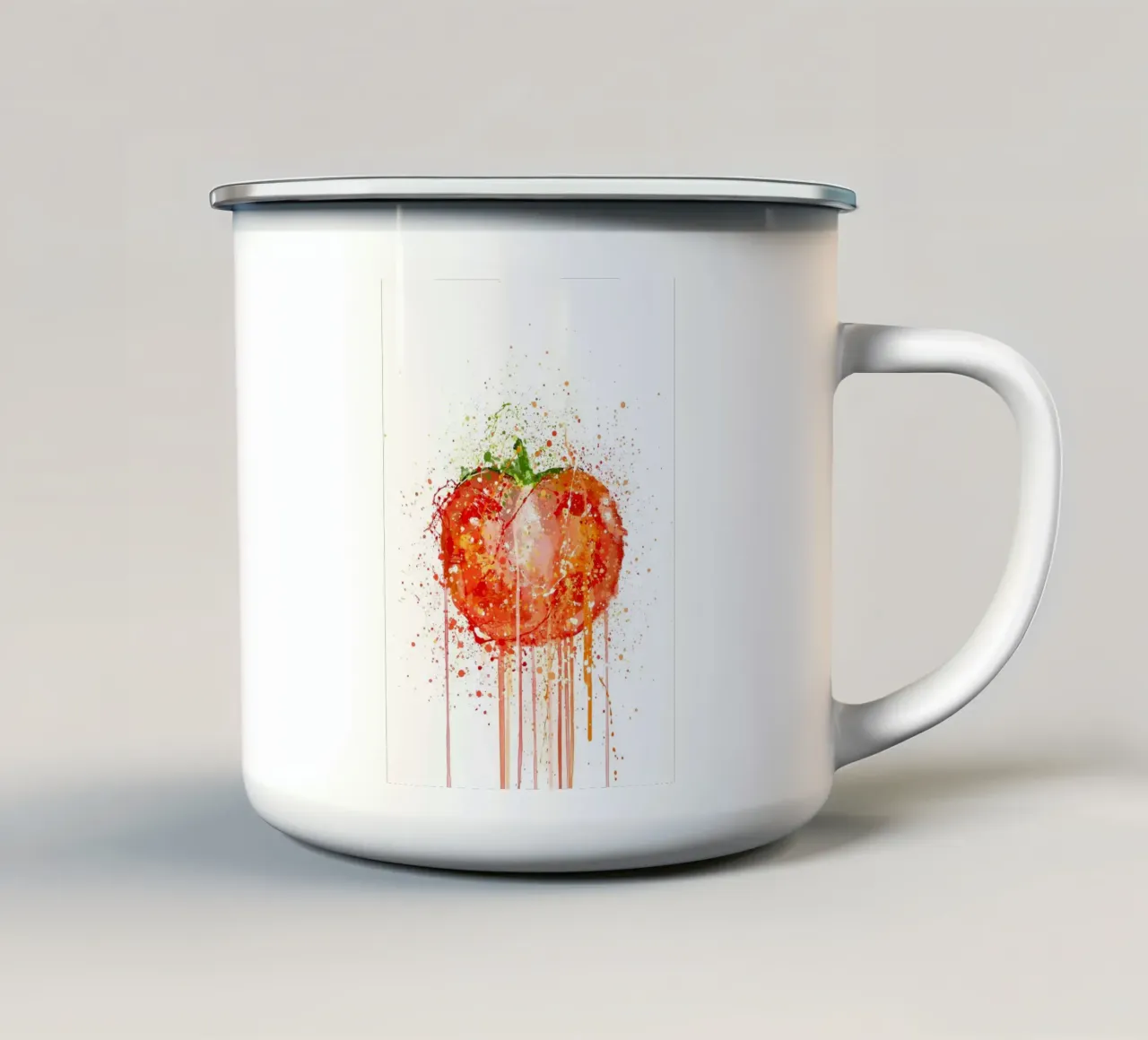 Pomodoro Verdura tazza in smalto da Mimi