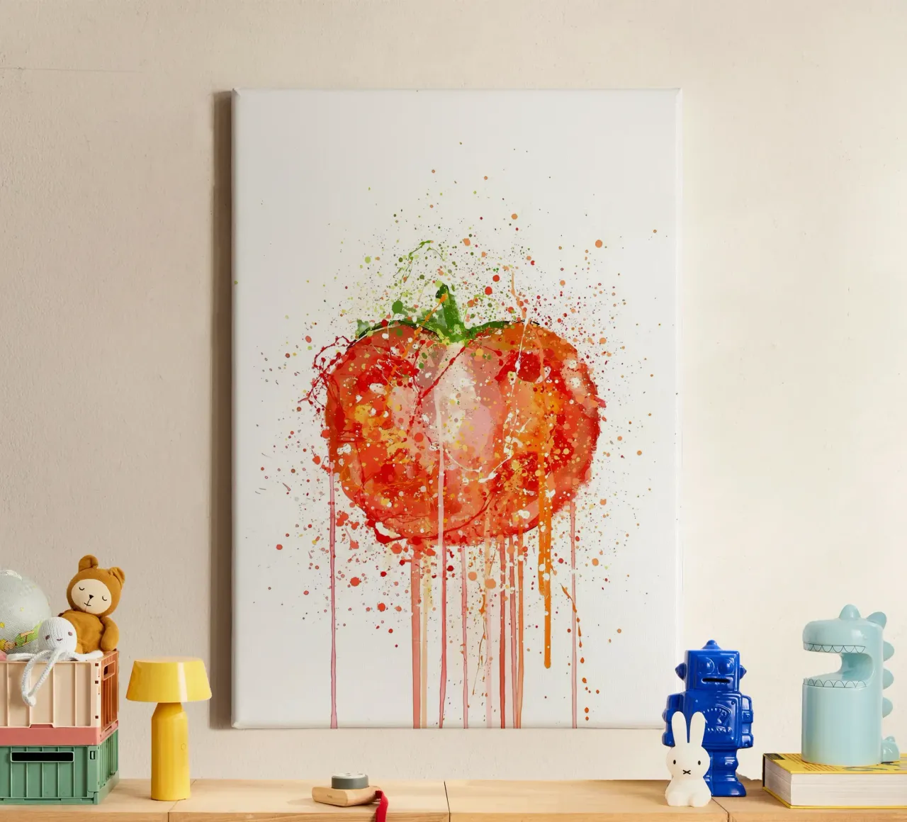 Pomodoro Verdura tela con Cornice a cassetta da Mimi