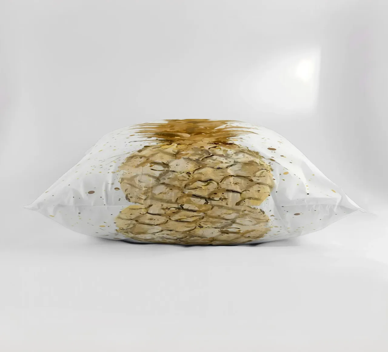 Ananas d'oro acquerellato cuscino da Mimi