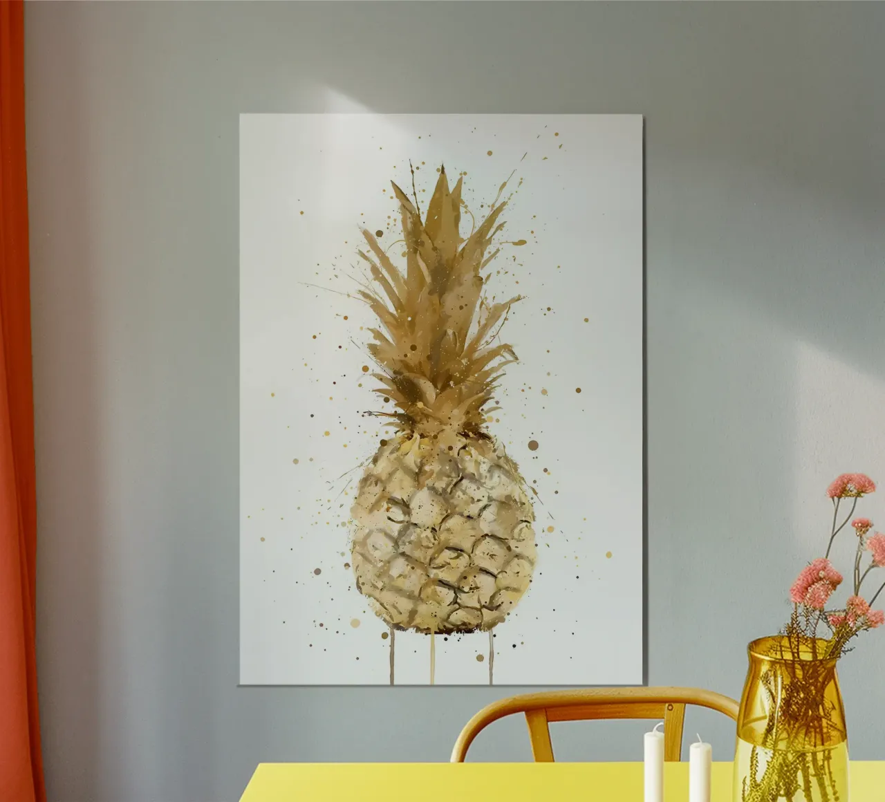Ananas d'oro acquerellato carta hahnemühle da Mimi