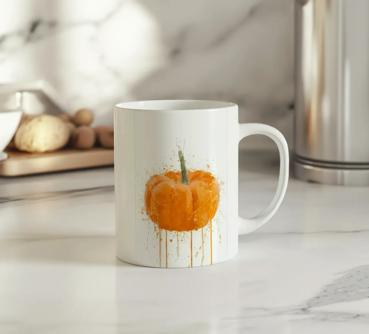 Pumpkin ceramic mug by Mimi