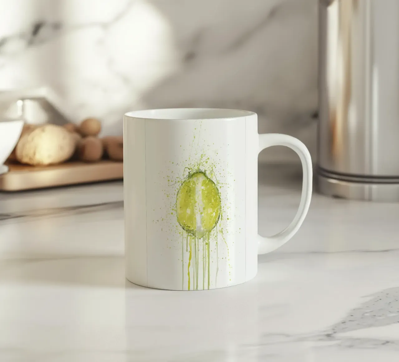 Acquerello di frutta al lime tazza in ceramica da Mimi