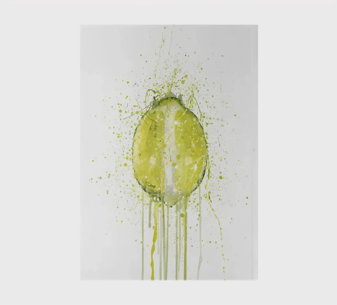 Aquarelle citron vert carnet de notes de Mimi