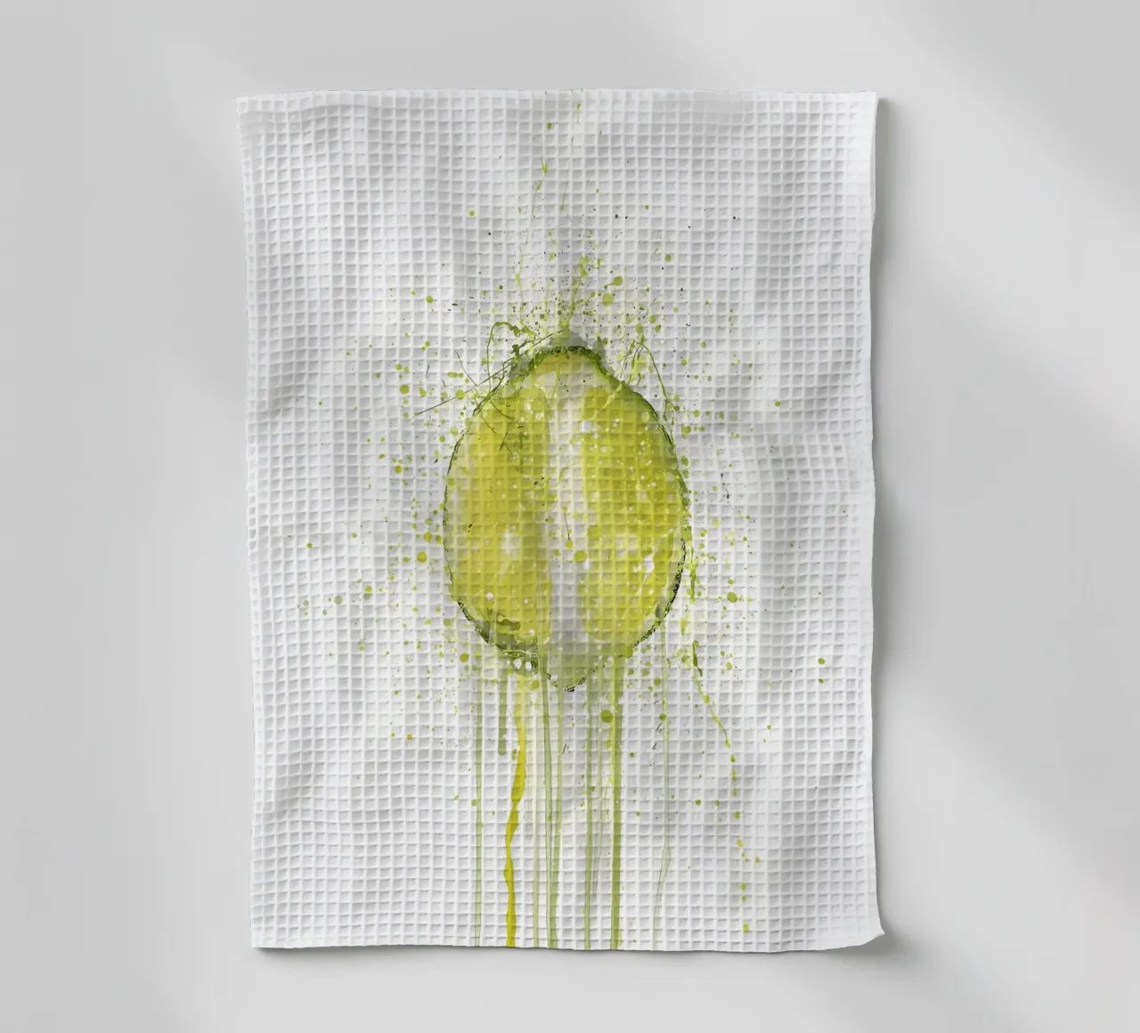 Acquerello di frutta al lime canovaccio da cucina da Mimi
