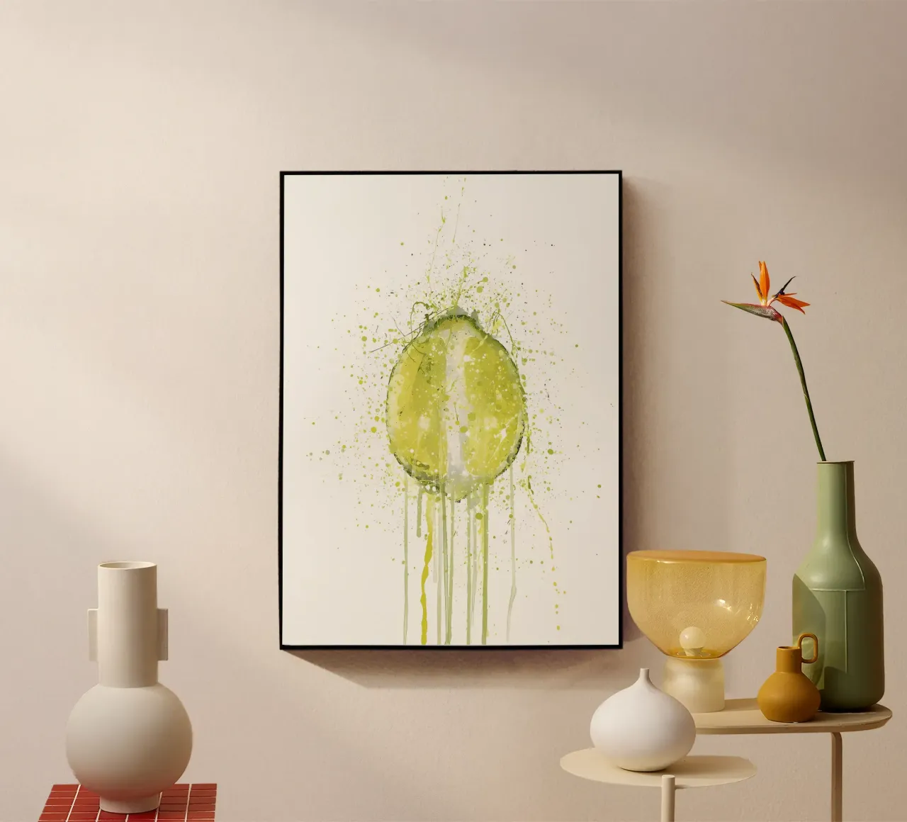 Acquerello di frutta al lime plexiglass da Mimi