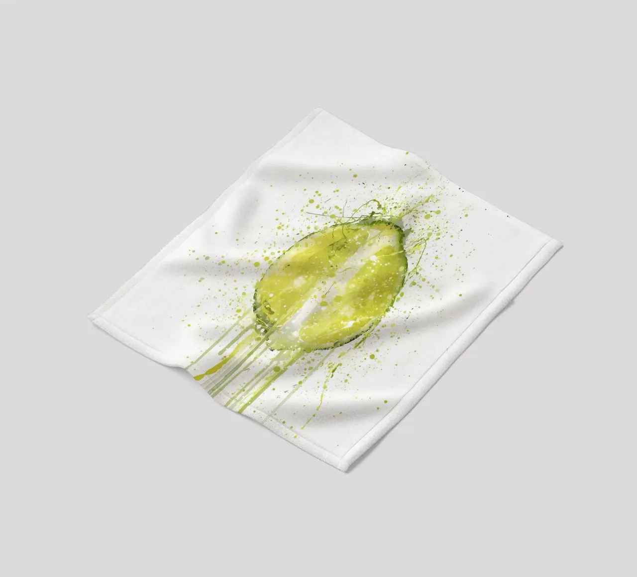 Acquerello di frutta al lime coperta in pile da Mimi