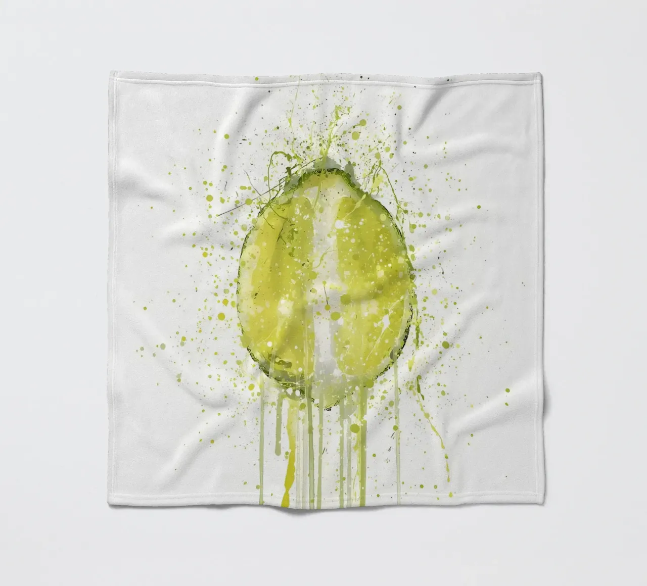 Acquerello di frutta al lime coperta in pile da Mimi