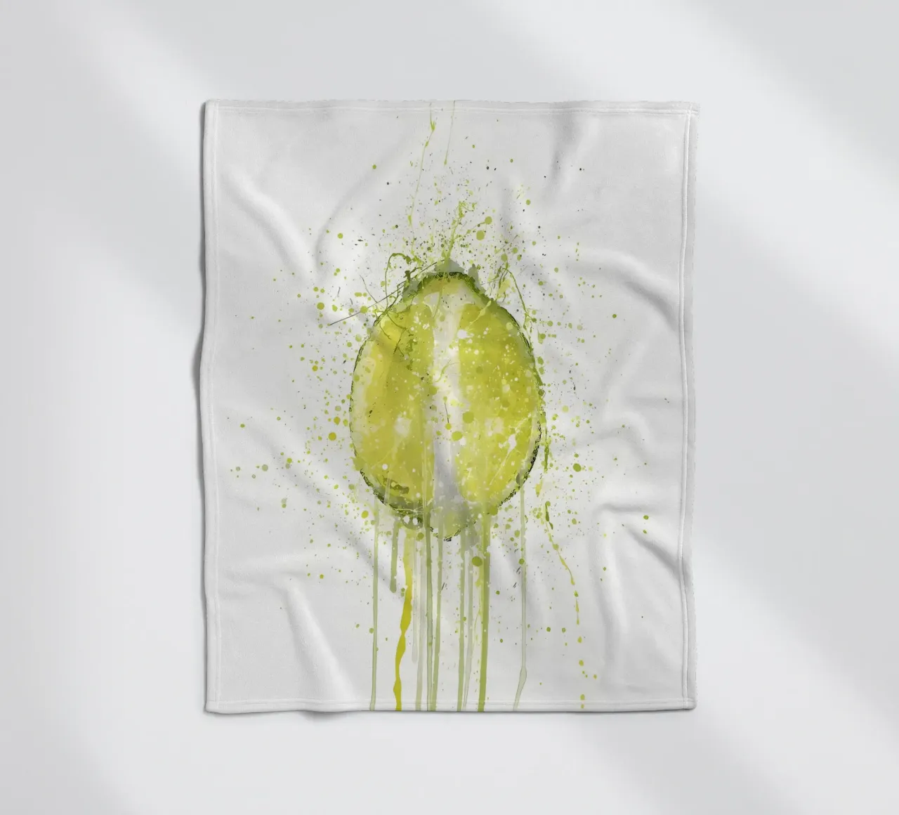 Acquerello di frutta al lime coperta in pile da Mimi