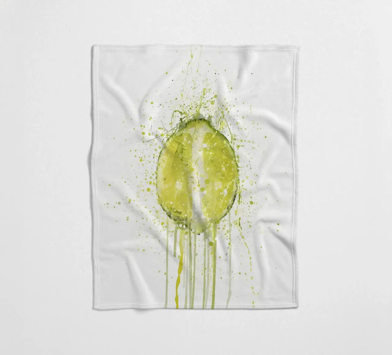 Acquerello di frutta al lime coperta in pile da Mimi