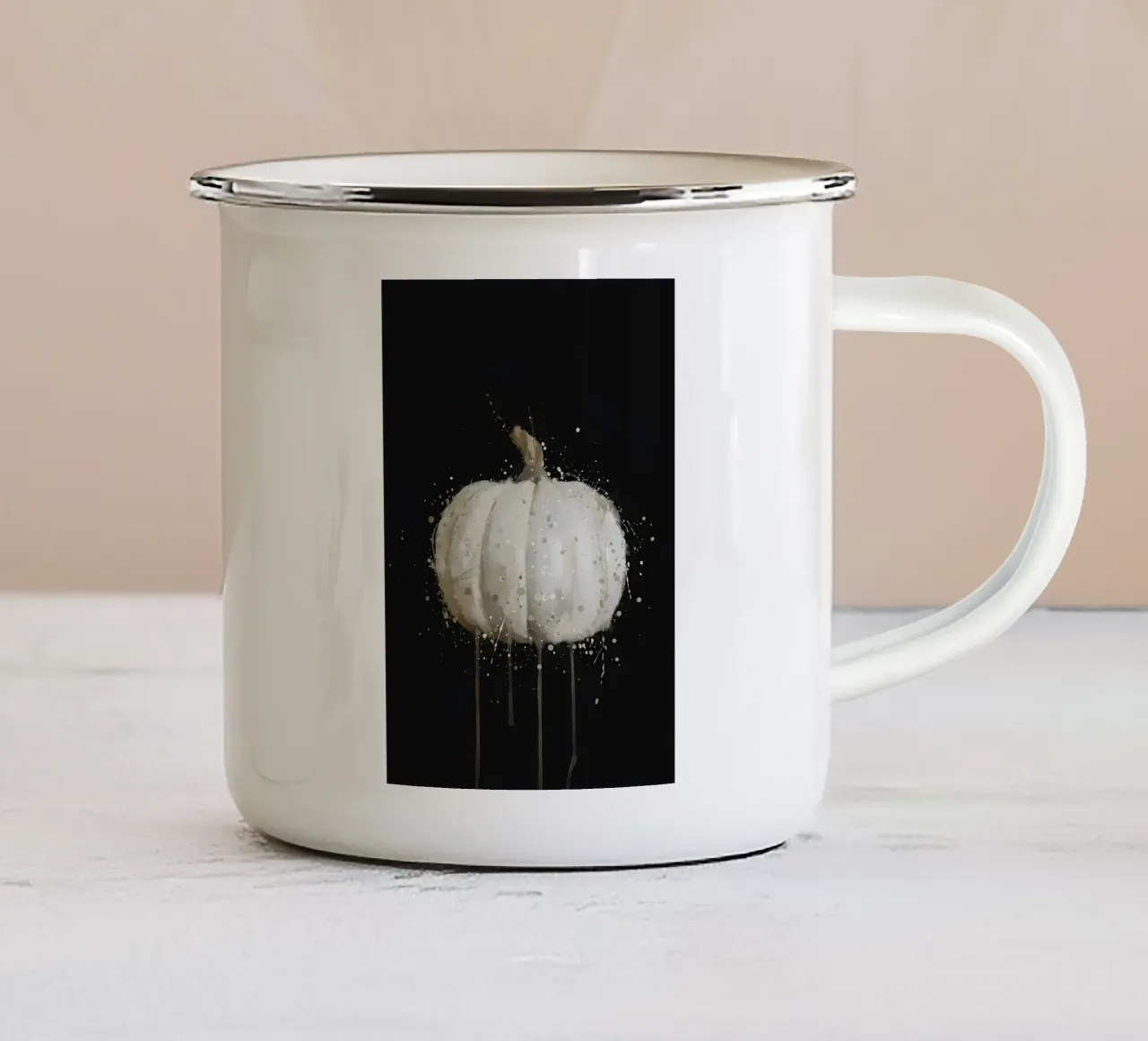 Zucca bianca vegetale tazza in smalto da Mimi