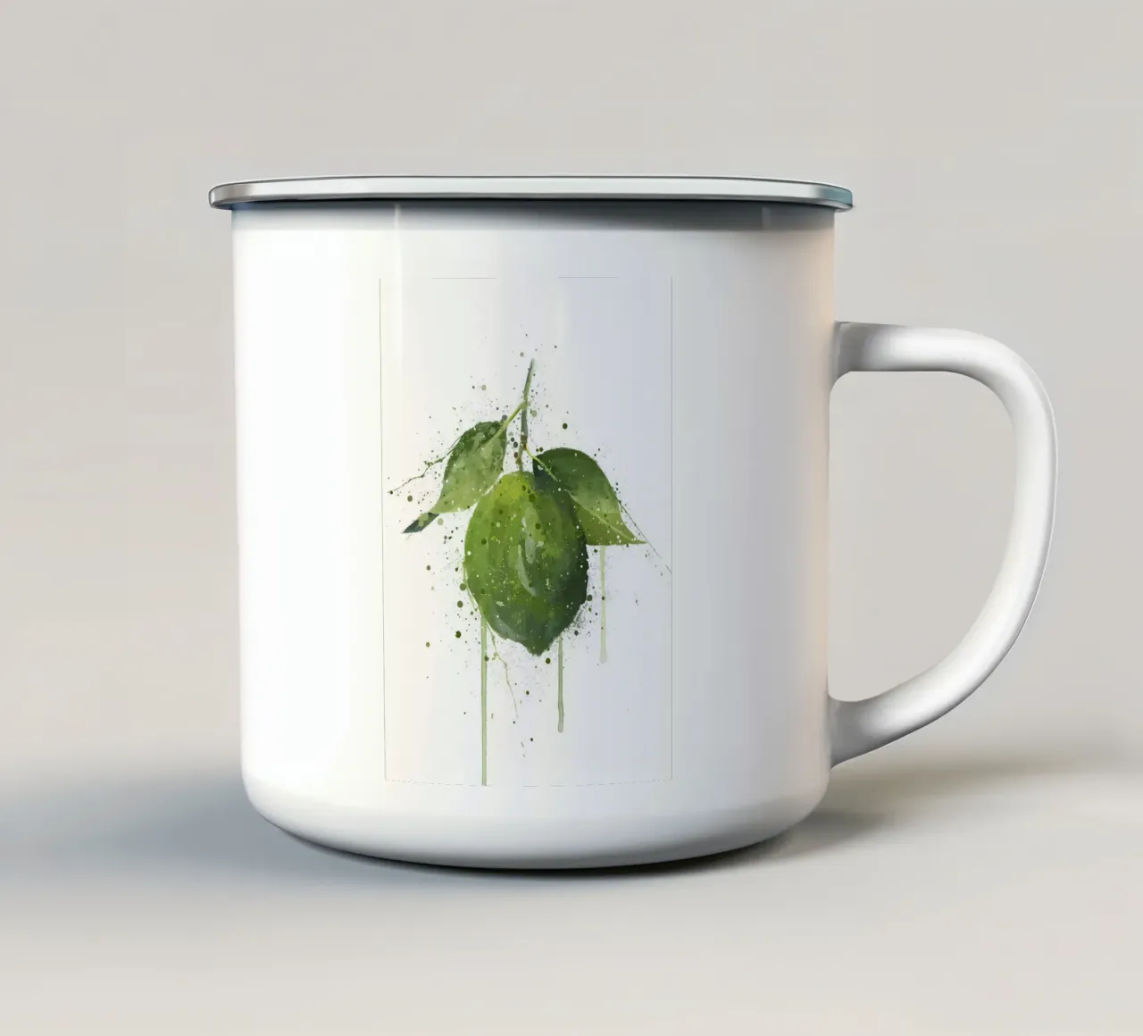 Frutto intero di lime tazza in smalto da Mimi